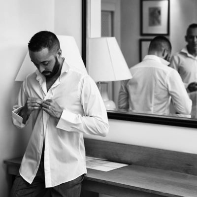 Novios momentos antes del enlace