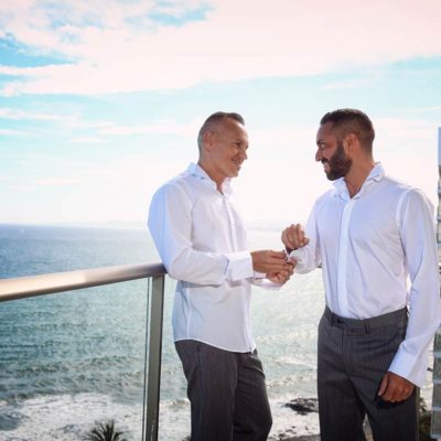 Vista desde el Hotel Torrequebrada de la pareja