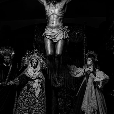 Sangre de Málaga en su trono procesional. Semana Santa 2022