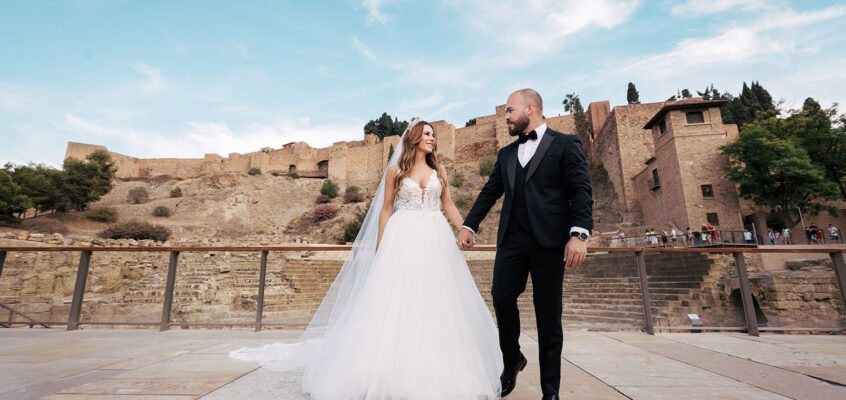 Dan y María, una postboda por el Centro de Málaga