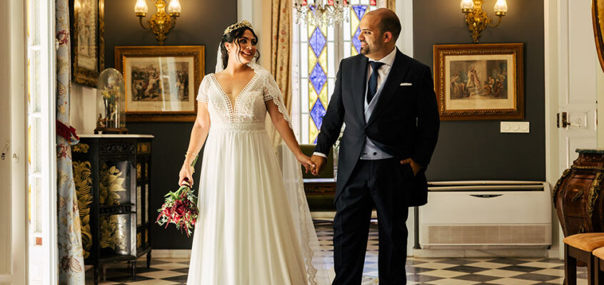 Estefanía y Fran el día de su boda