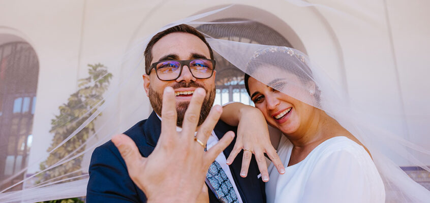 Jorge y Carmen en el día de su boda